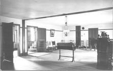SA1708.55 - Meeting room with chairs. Photo is associated with the South Family., Winterthur Shaker Photograph and Post Card Collection 1851 to 1921c